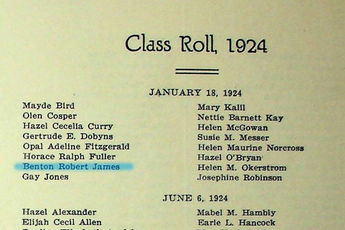 Tempe Normal School Class Roll from 1924