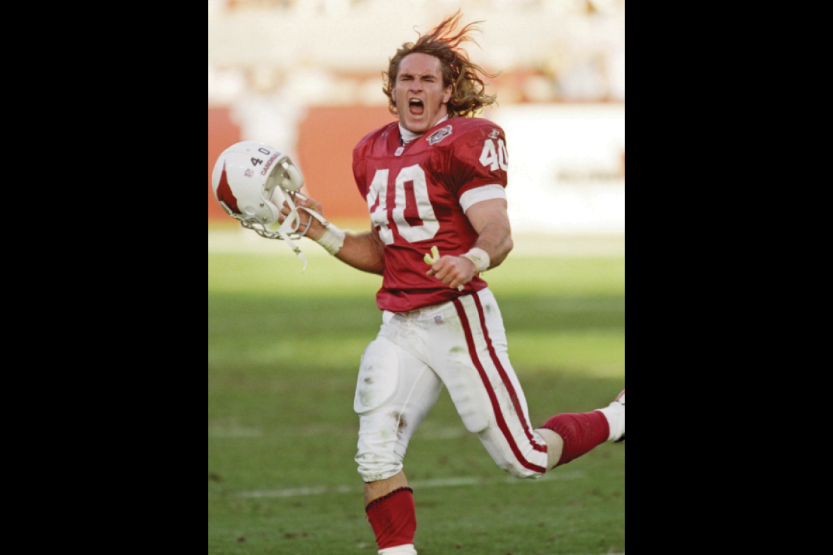 Pat Tillman in Cardinals journey running on football field