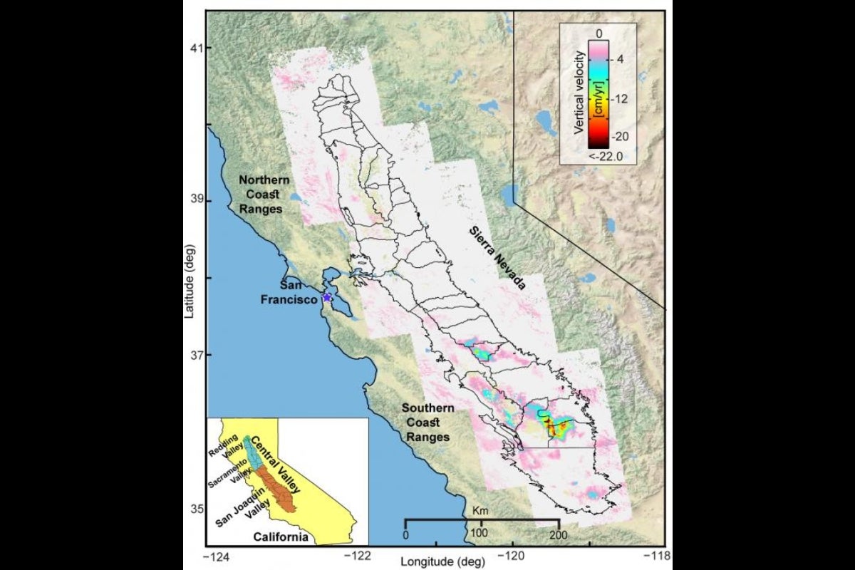 InSAR deformation map