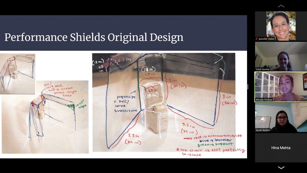 The Challenge third-place team Team Musicians presents a performance shield prototype for music classes.