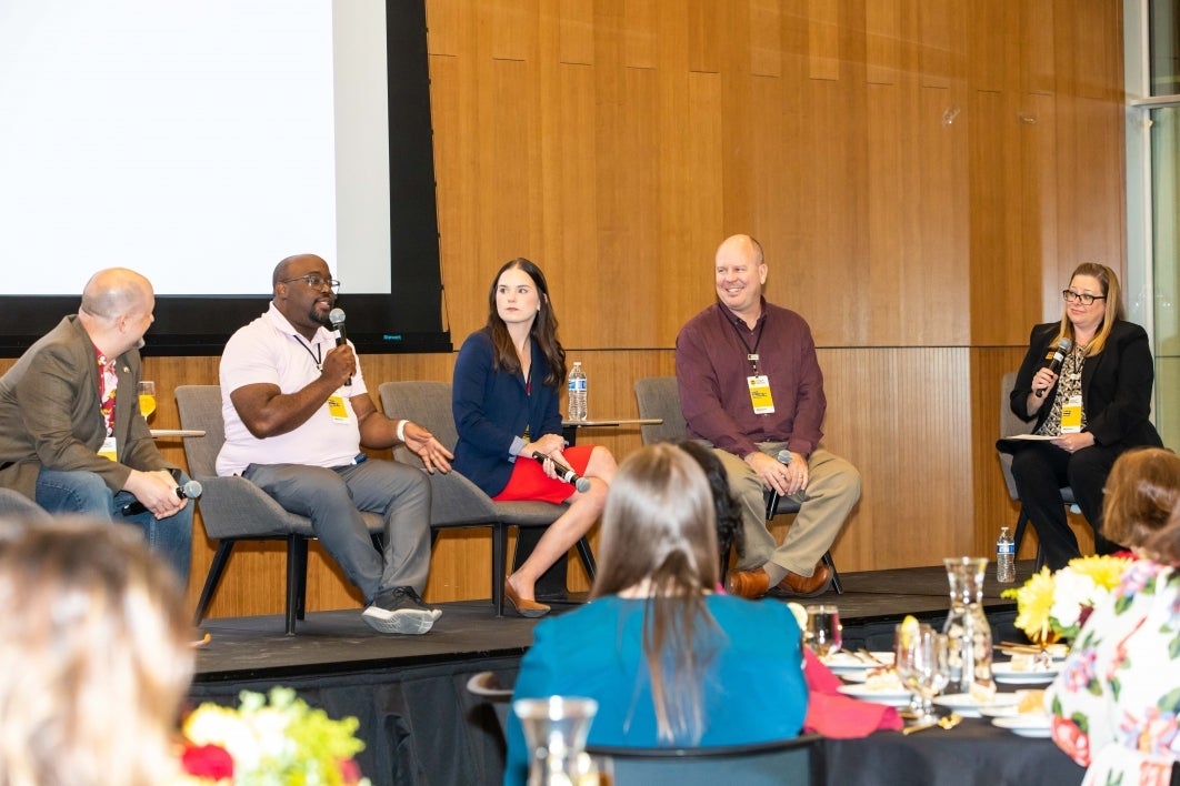 2023 Affinity Reunion panelists sitting during a discussion.