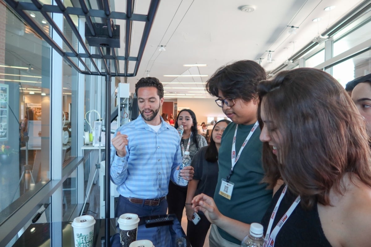 ASU Summer Sustainable and Innovation program 2023 during their visit to ASU's Luminosity Lab