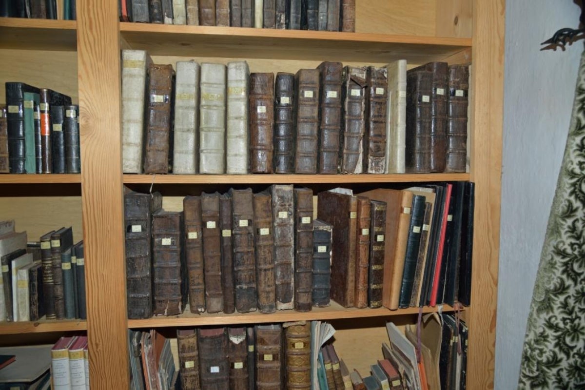 old books on a shelf