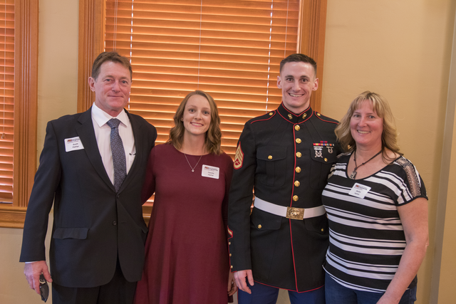 Jake and Cassidy Hunter with parents at ASU