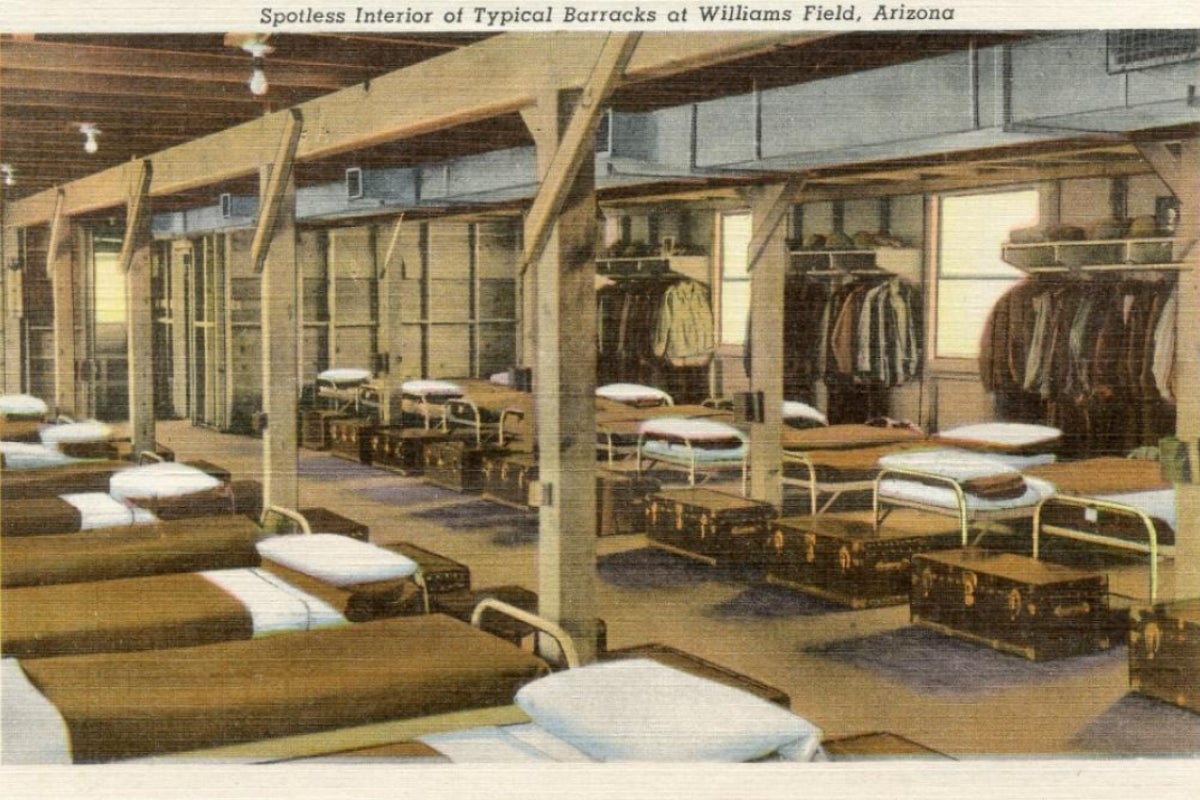 promotional photo showing barracks at Williams Air Force Base