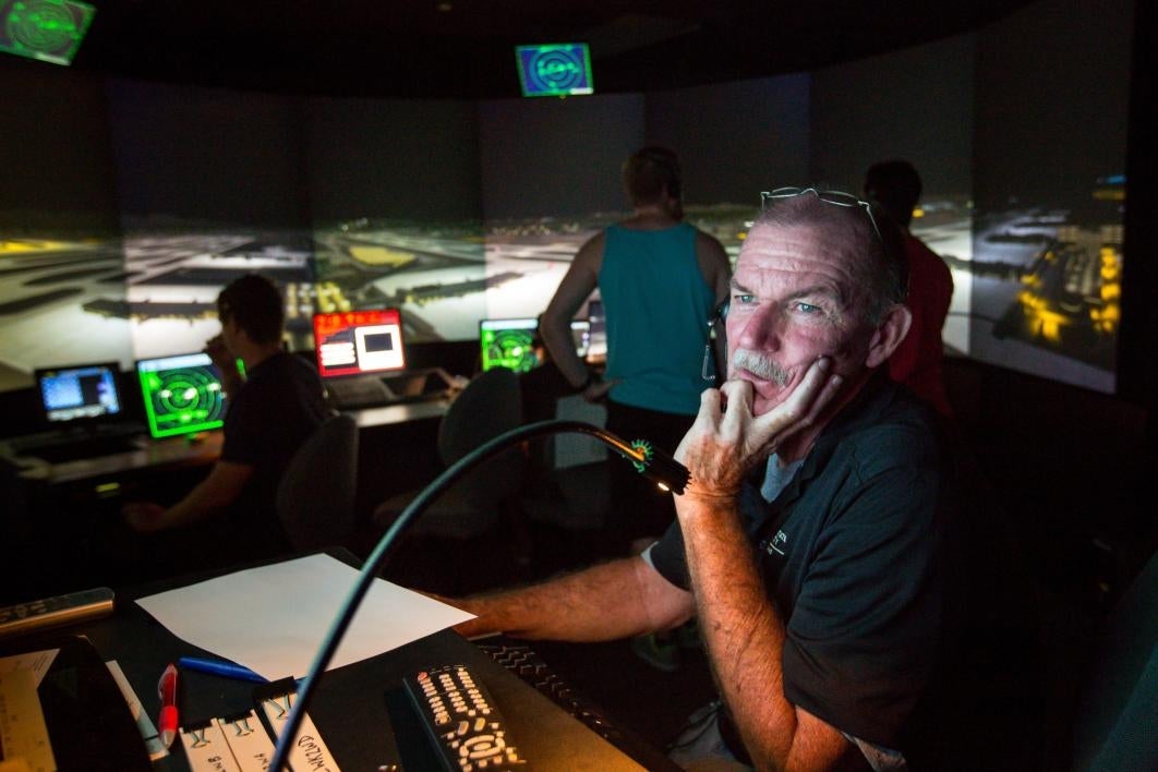 An air-traffic control instructor at ASU.