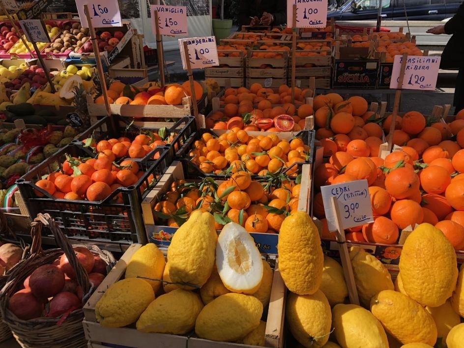 The bounty of the Capo market in Italy / Photo by Erin Bottino