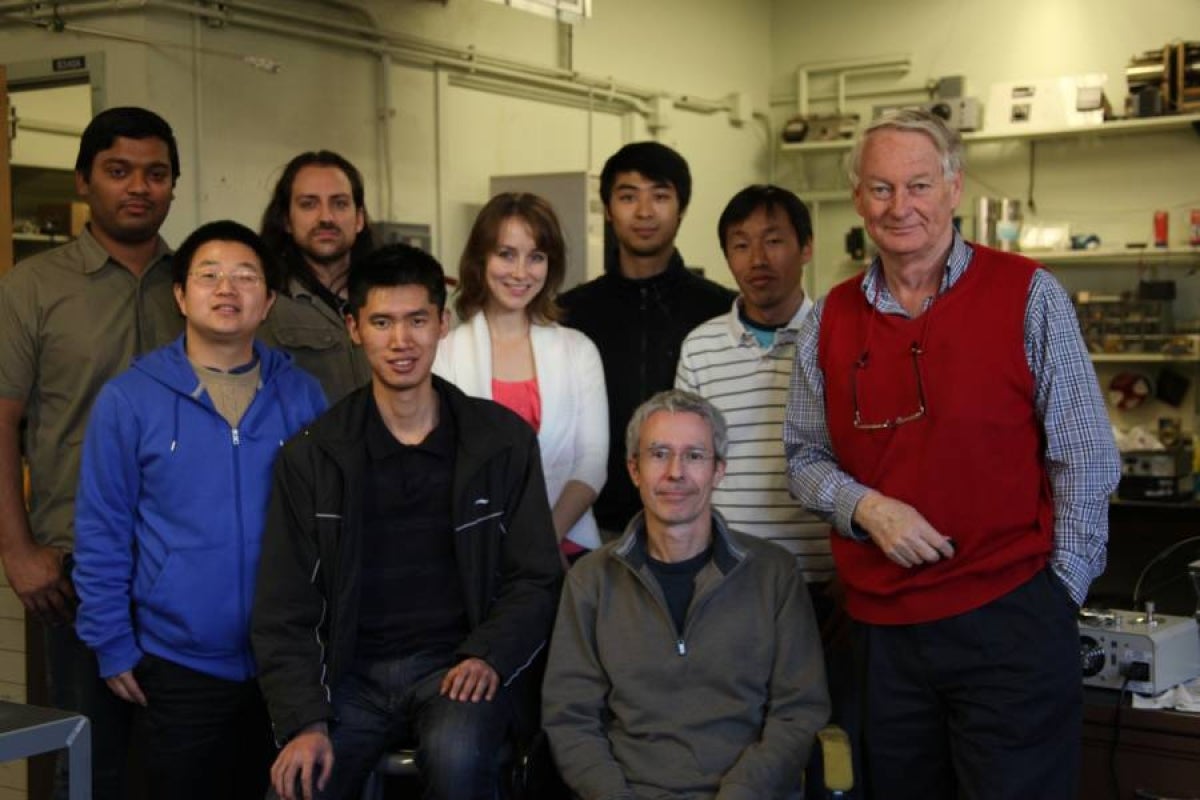 John Spence and colleagues in the lab