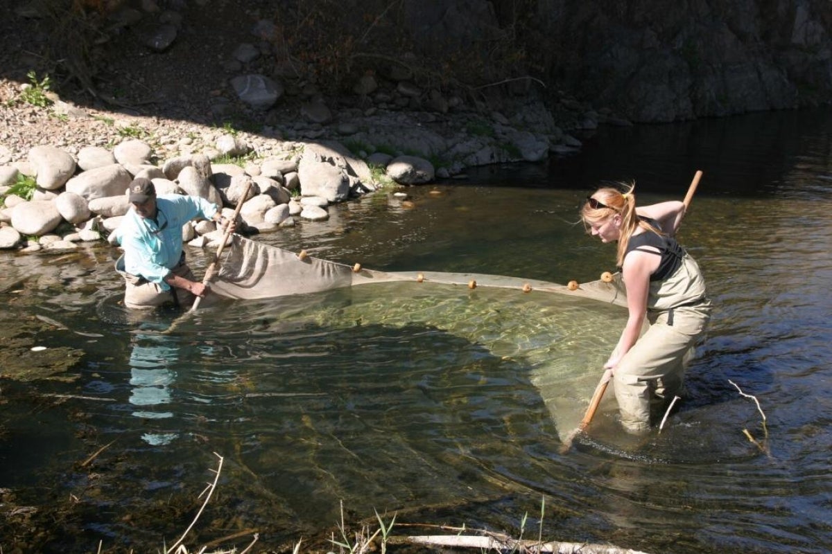 man and woman fishing