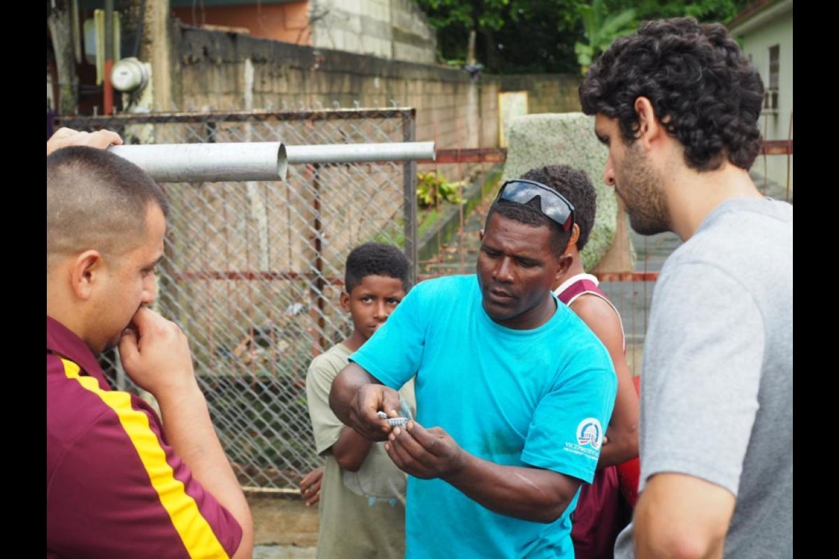 Huerta worked with local construction crews to build and maintain the water system in the Dominican Republic.