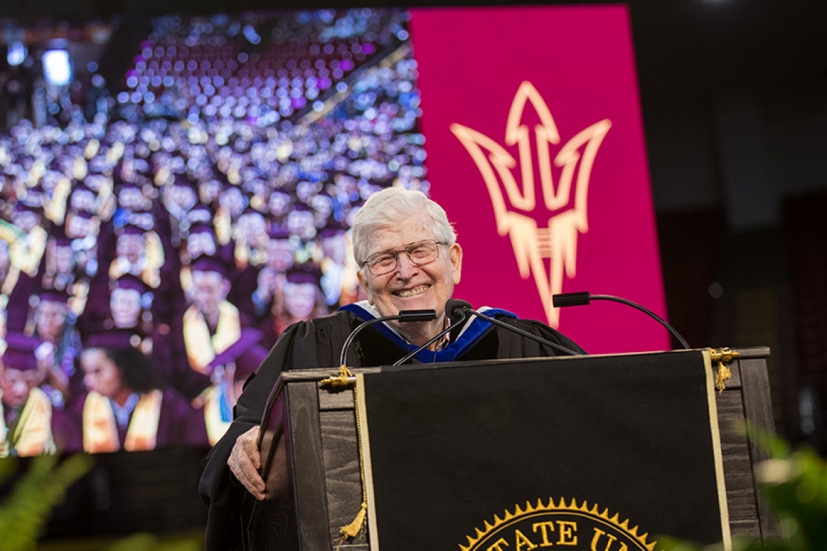 Ira Fulton speaks at ASU engineering convocation