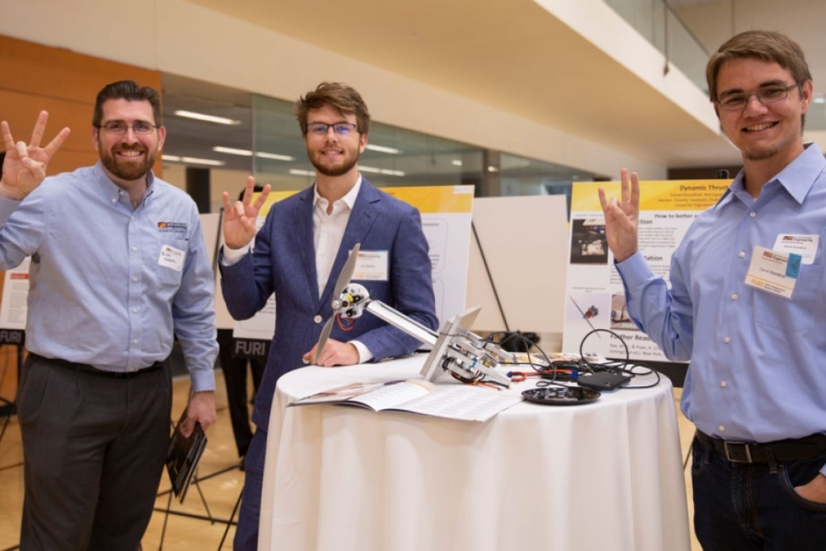 A photo of Daniel Kosednar at the Fulton Undergraduate Research