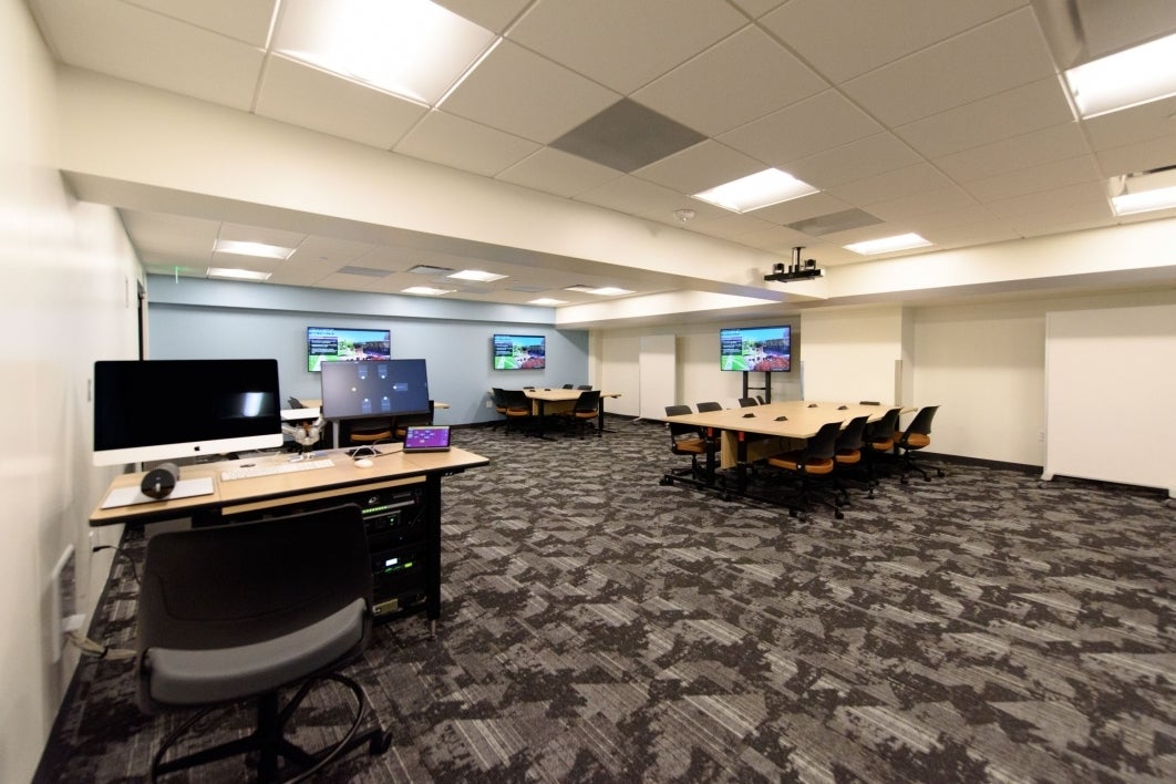 ASU classroom inside the Herald Examiner building in downtown Los Angeles.