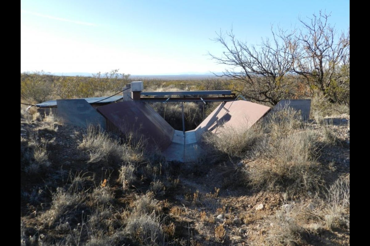 Flume used to measure streamflow,