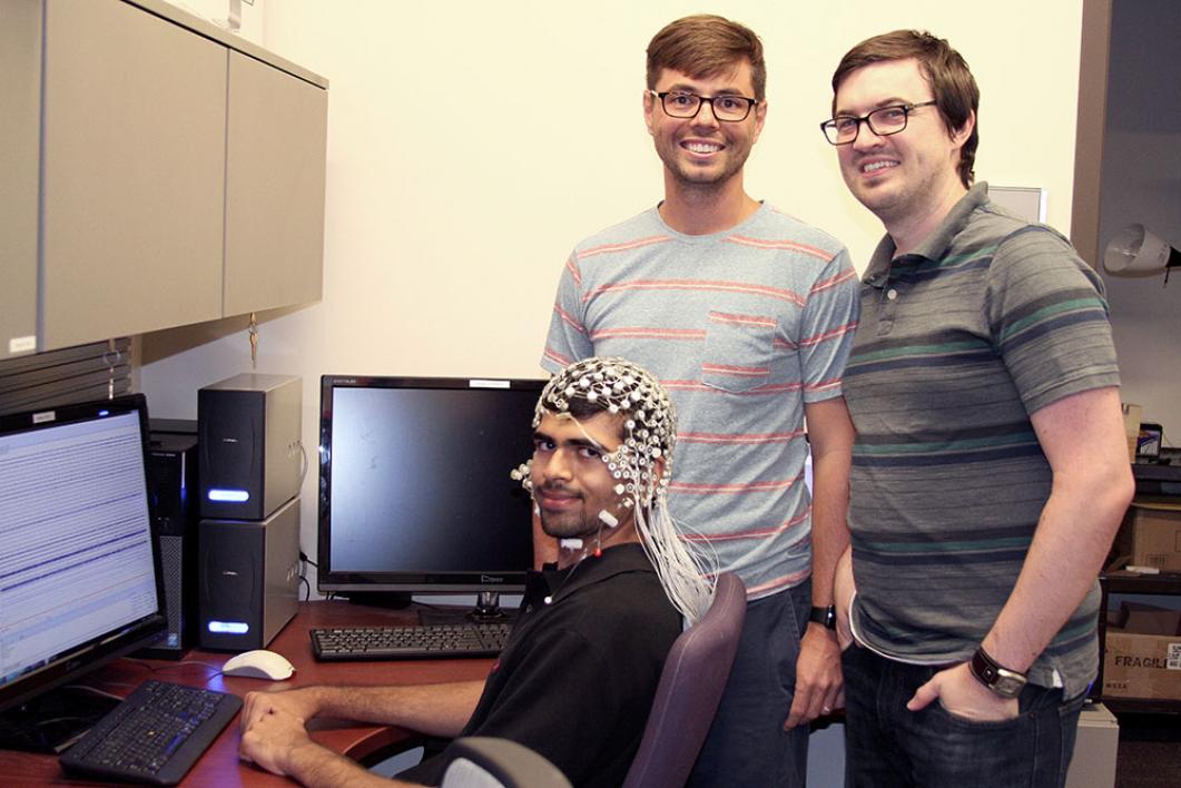 students working on computers in lab