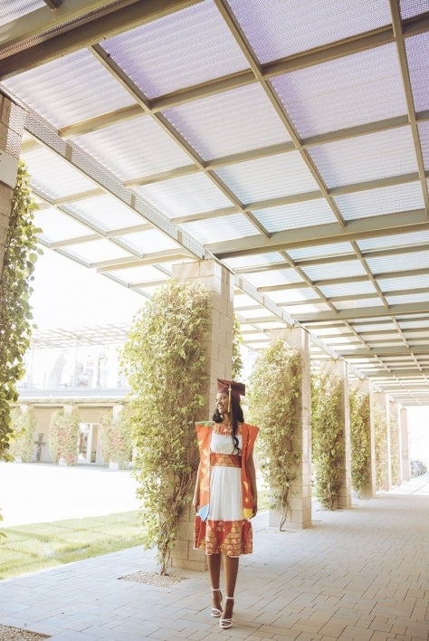 Portrait of ASU grad Sabrina Mehari.