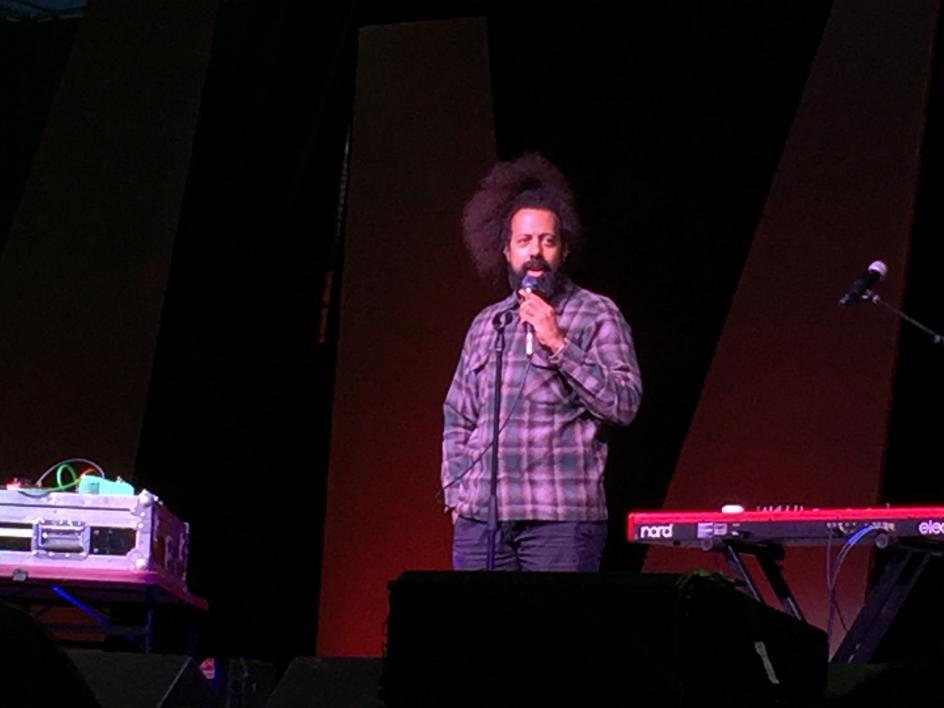 Reggie Watts performs at Sun Devil Stadium