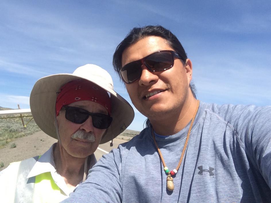 ASU master's student Kenny Dyer-Redner with fellow traveler Pete