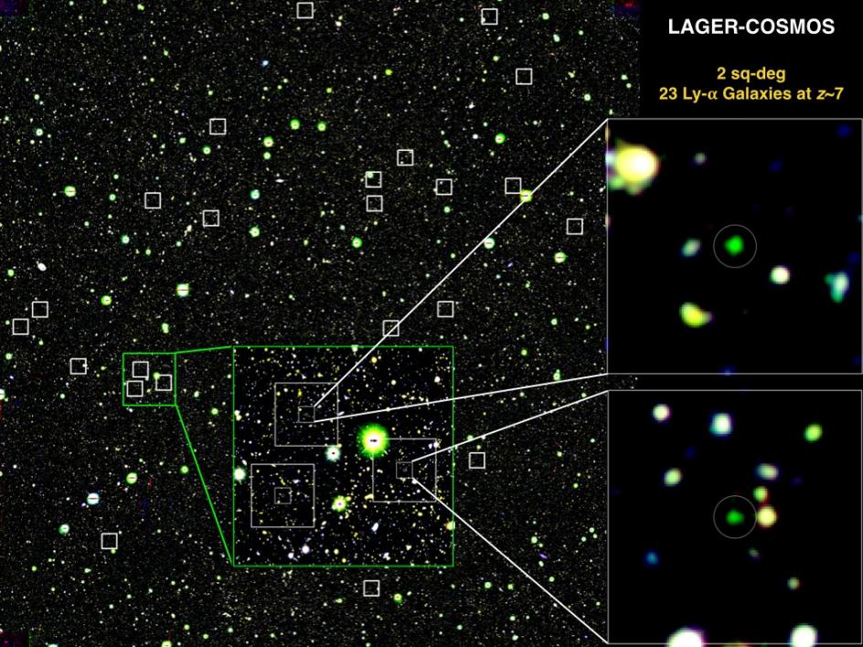 False color image of a 2 square degree region of the LAGER survey field