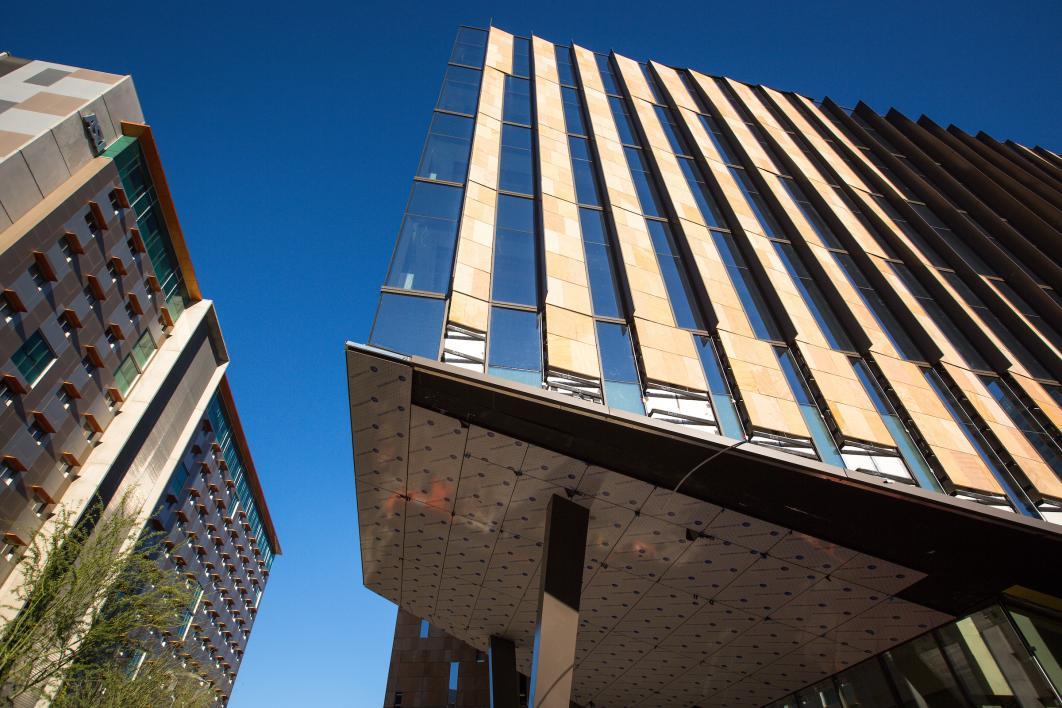 outside of new Arizona Center for Law and Society building