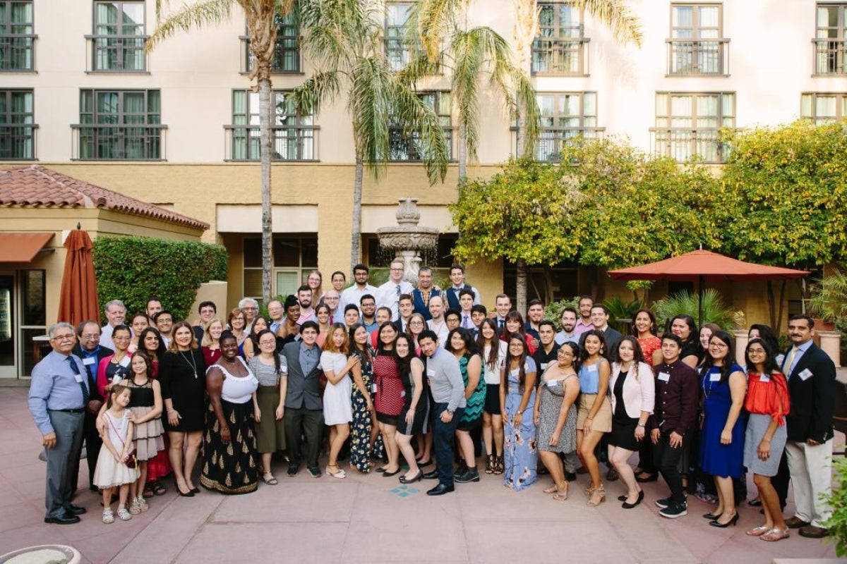 group photo at the program's final banquet