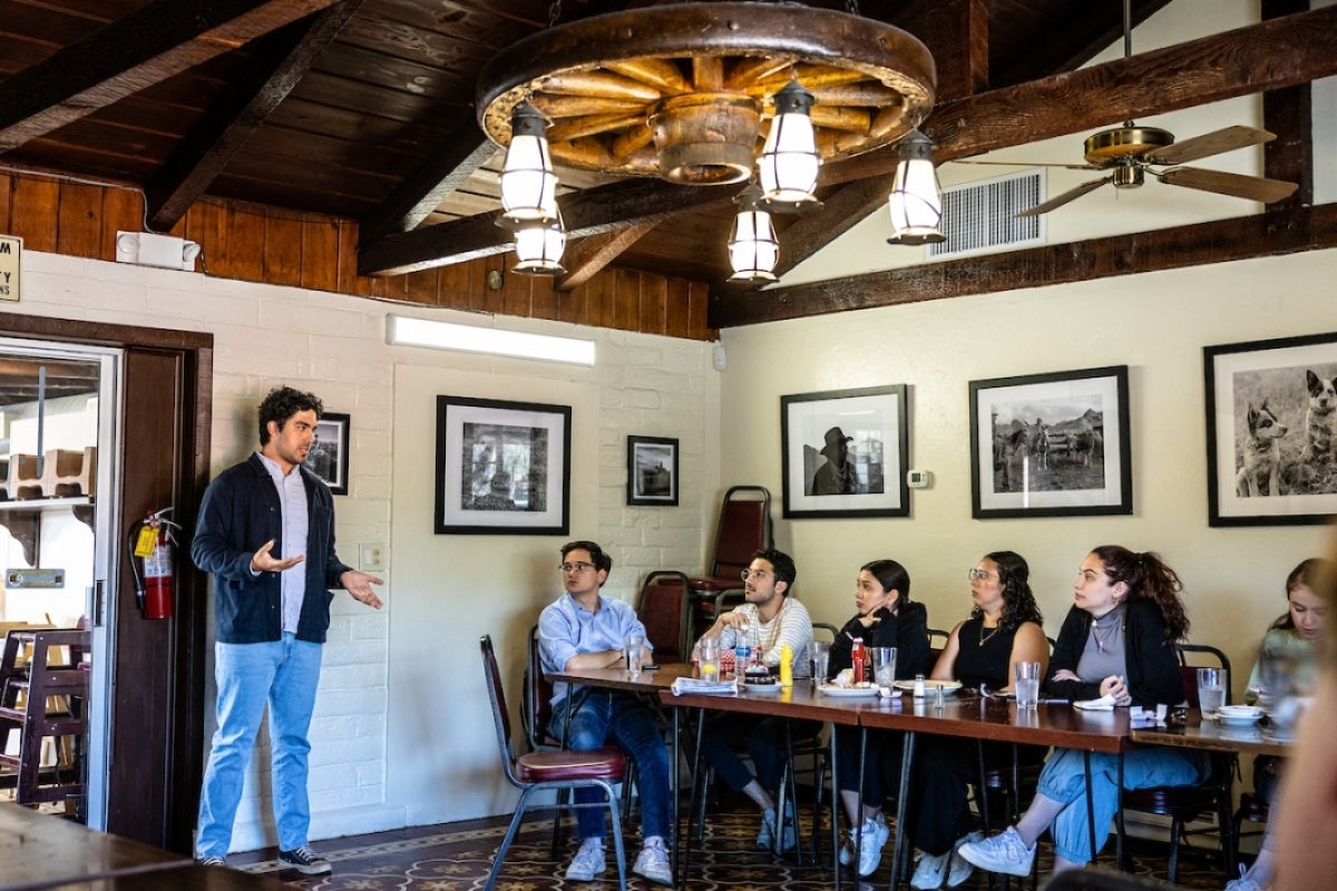 Man speaking to an audience