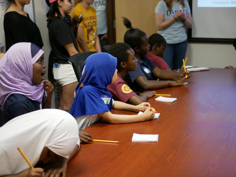 Crockett Elementary School Students taking notes