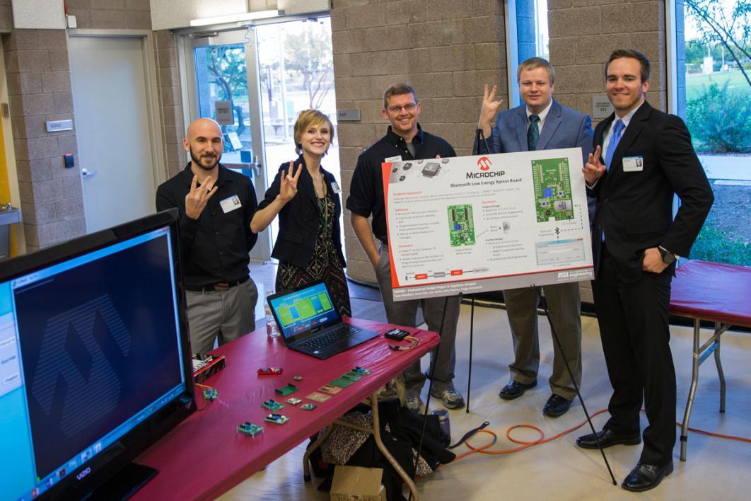 Students exhibit their senior-year Capstone and eProject work at Innovation Showcase, held December 2, 2016 at the Polytechnic campus. Photographer: Jessica Hochreiter/ASU