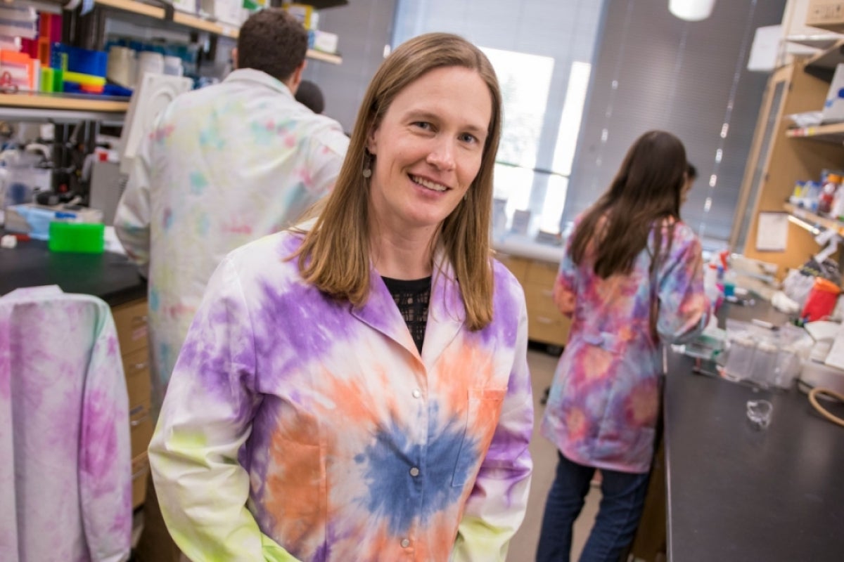 Sarah Stabenfeldt in a lab