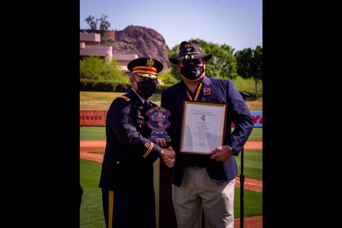 Col. James Sink and ASU Alum Col. James Barker