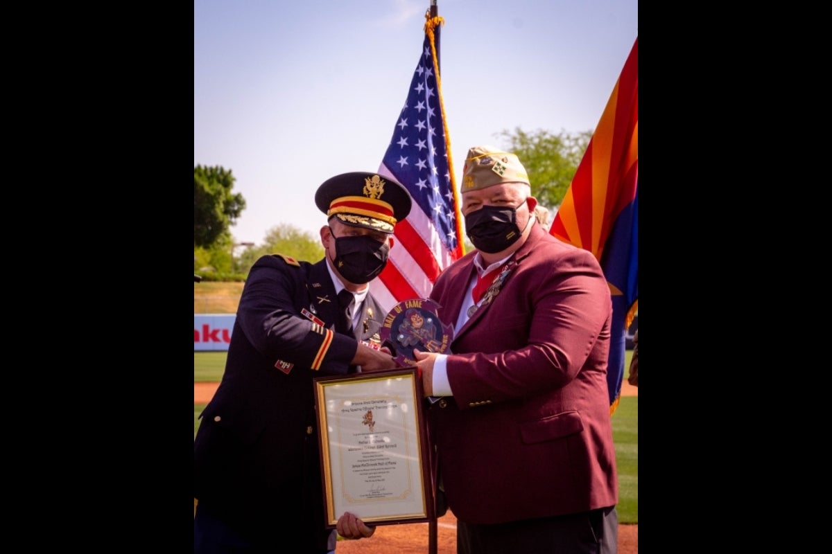 Col. James Sink and retired Lt. Col. Dallas Eubanks