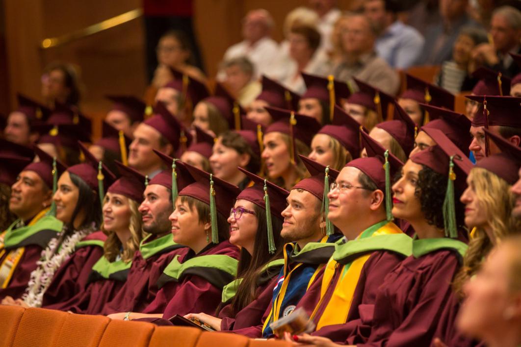 grads watching a video