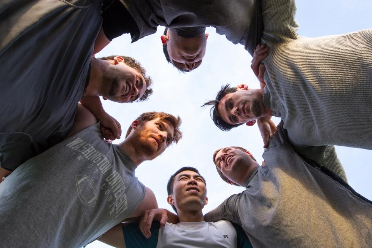 The current Thunderbird rugby team practices.