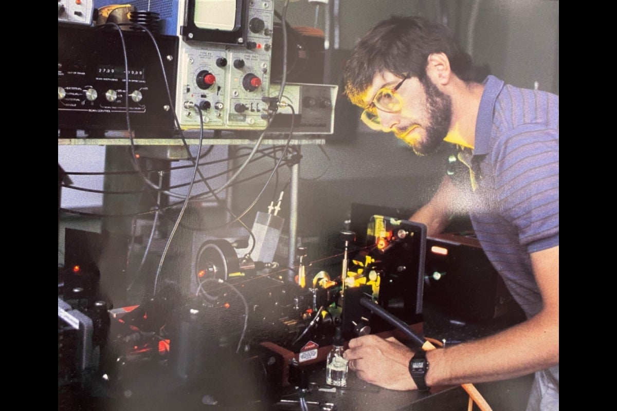 A young Tim Steimle at work in his lab