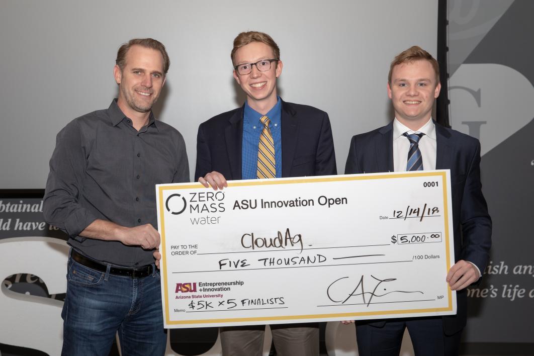 ASUio semifinalist CloudAg wins $5,000 at ASU Innovation Open