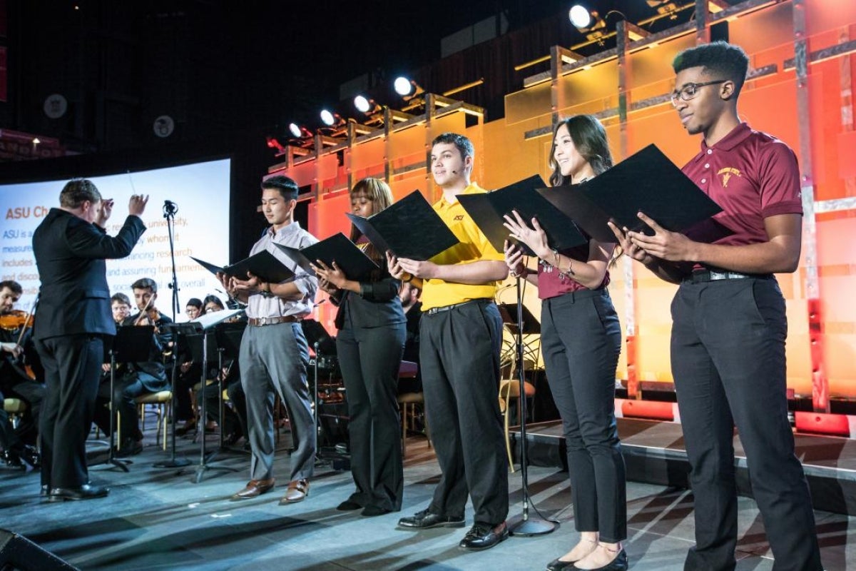 Students perform at a fundraiser