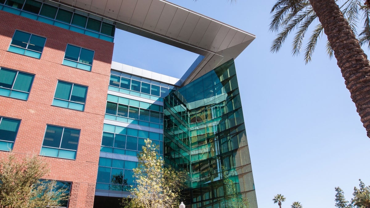 Exterior of ASU's Fulton Center building.