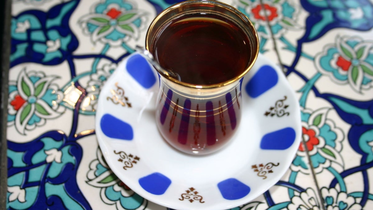 Turkish tea in traditional glass