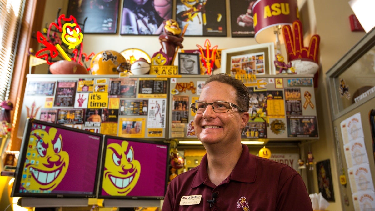 ASU superfan in his office