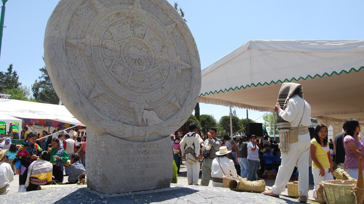 Aztec calendar Xaltocan Mexico