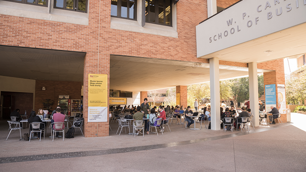 Dean's Patio at the W. P. Carey School of Business