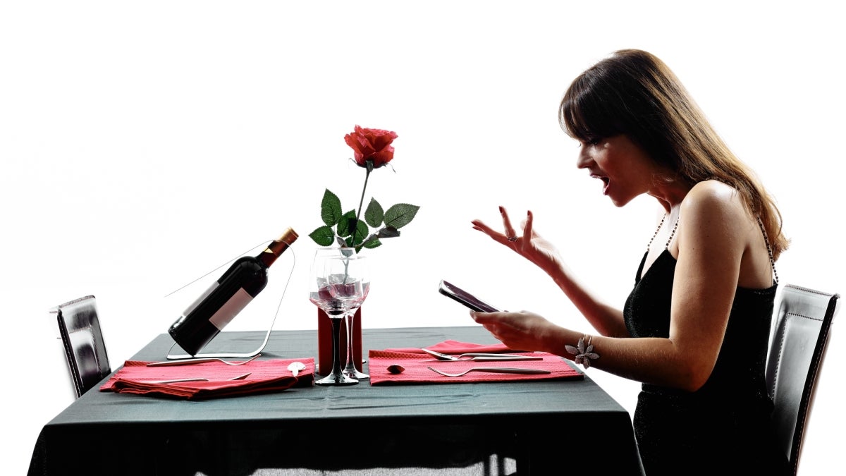 Woman at kitchen table