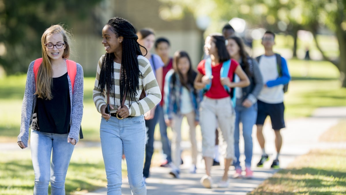 group of students at school