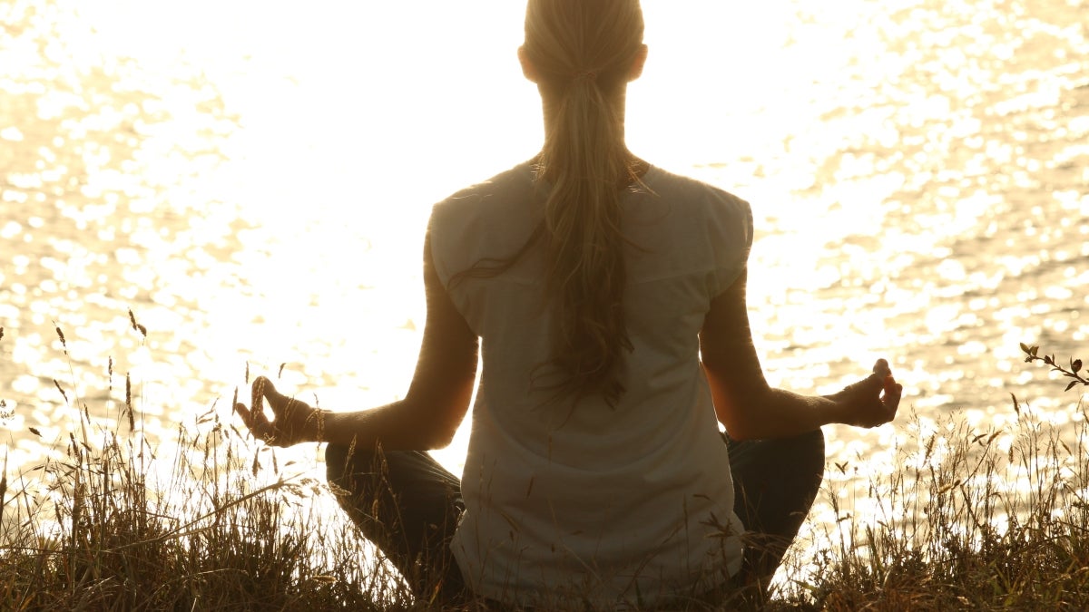 woman meditating