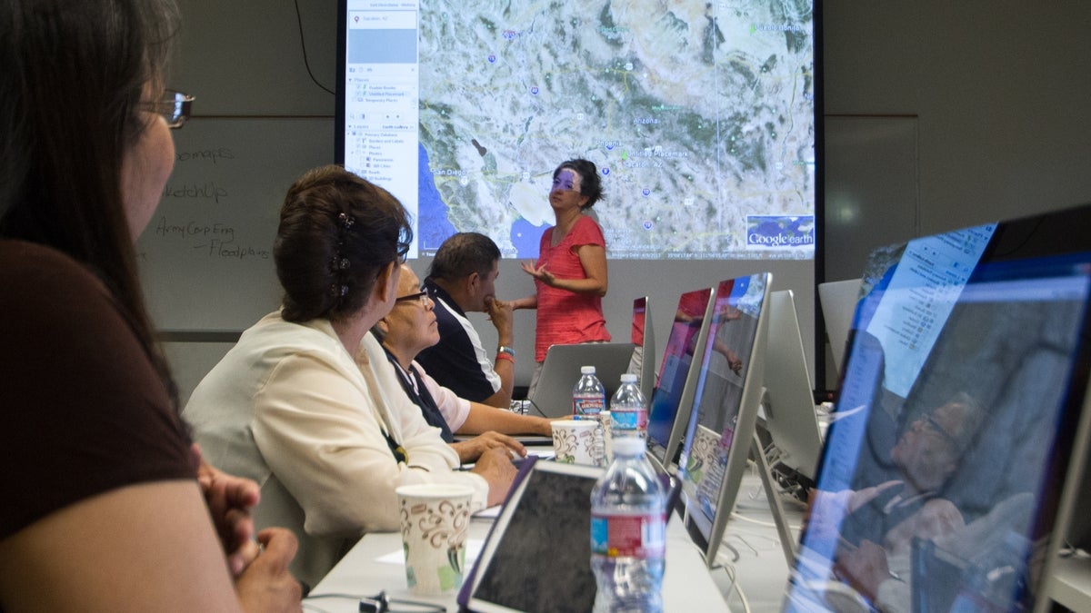 woman conducting training program