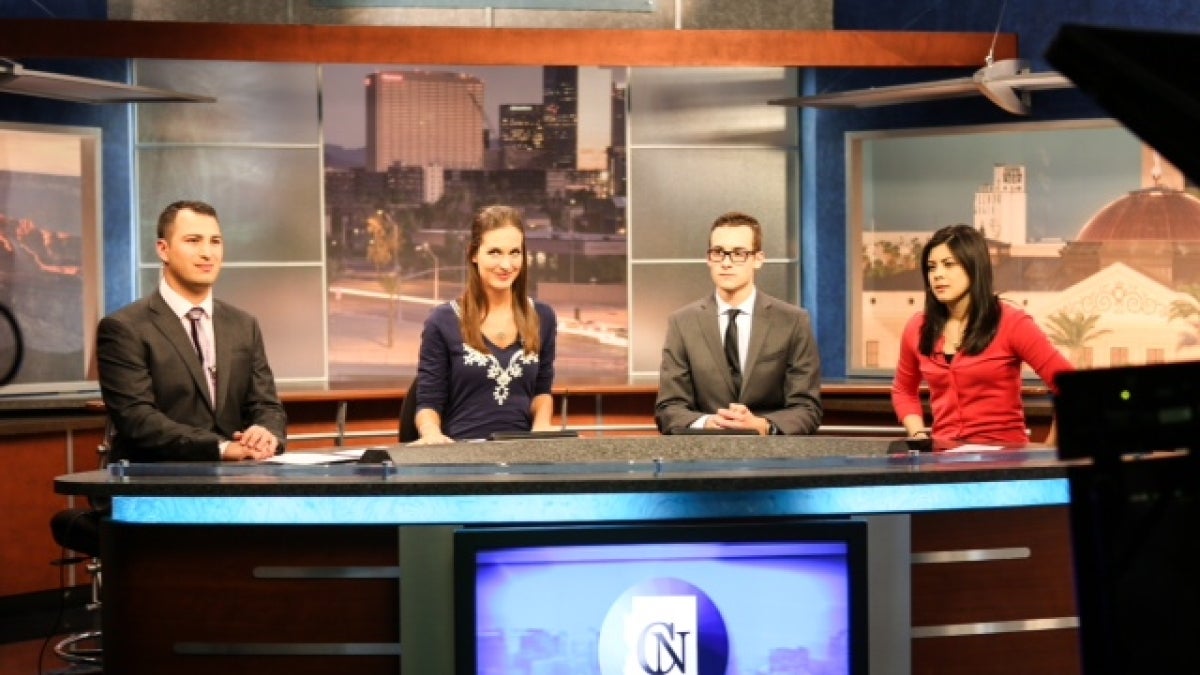 reporters at the Cronkite NewsWatch