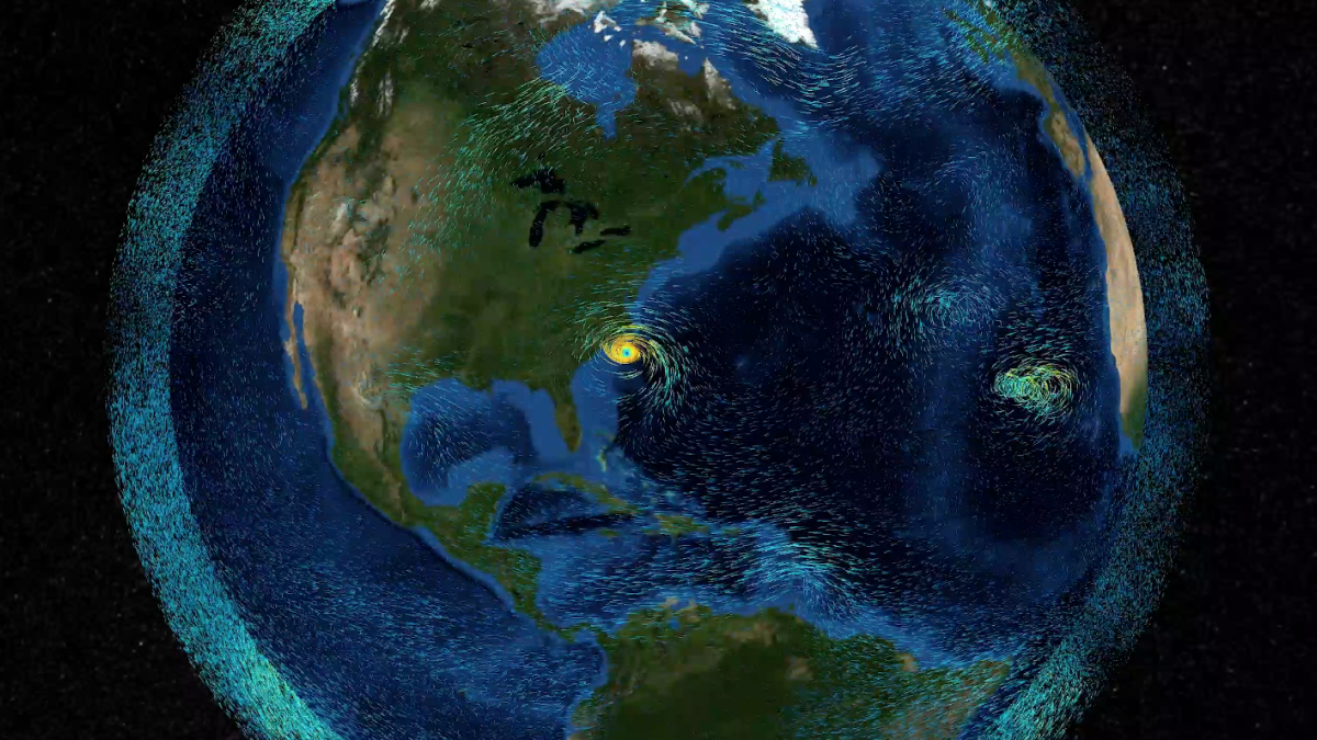 computer rending of polar map