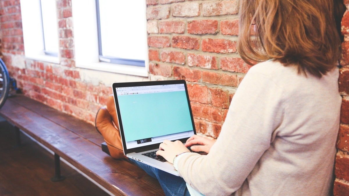 Student on laptop