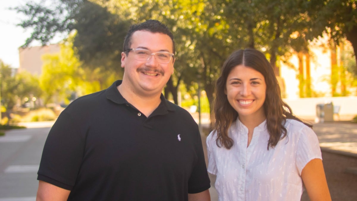 ASU graduate students Jack Waddell and Jeri Sasser.