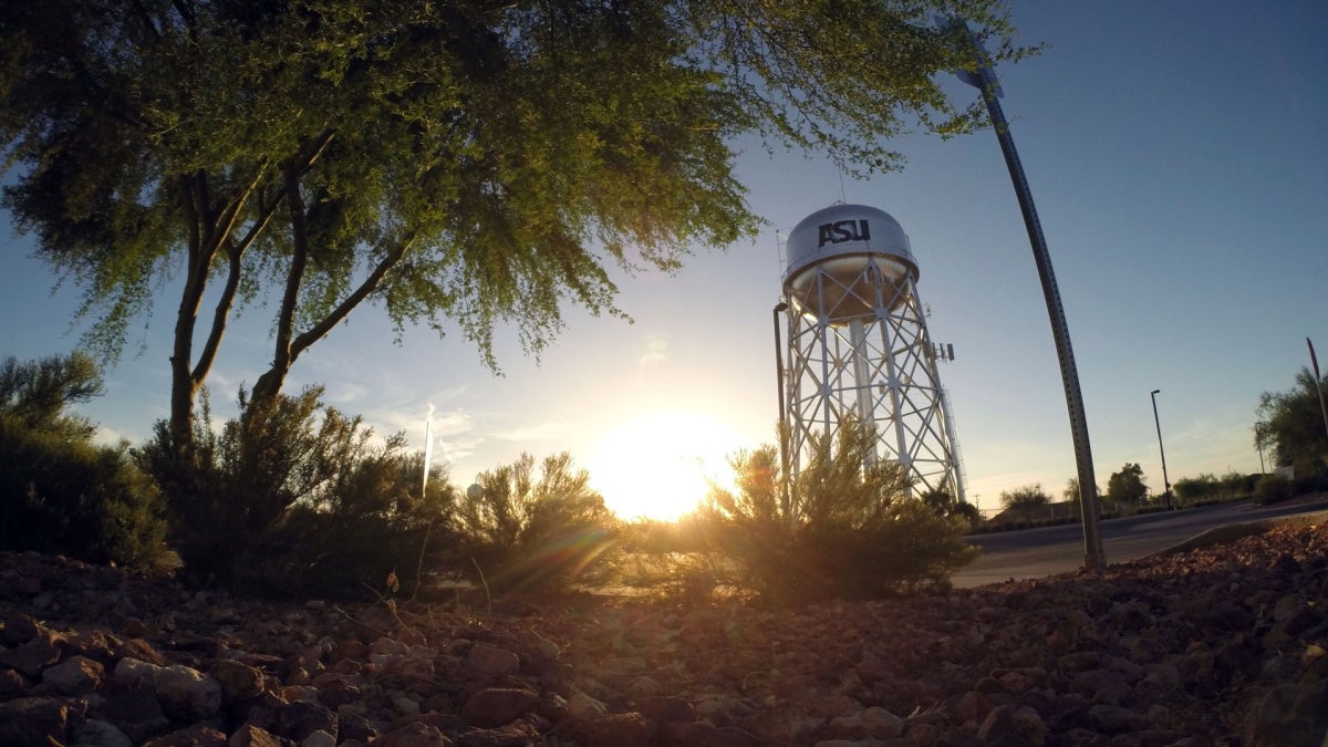 Water tower at the ASU Polytechnic campus.